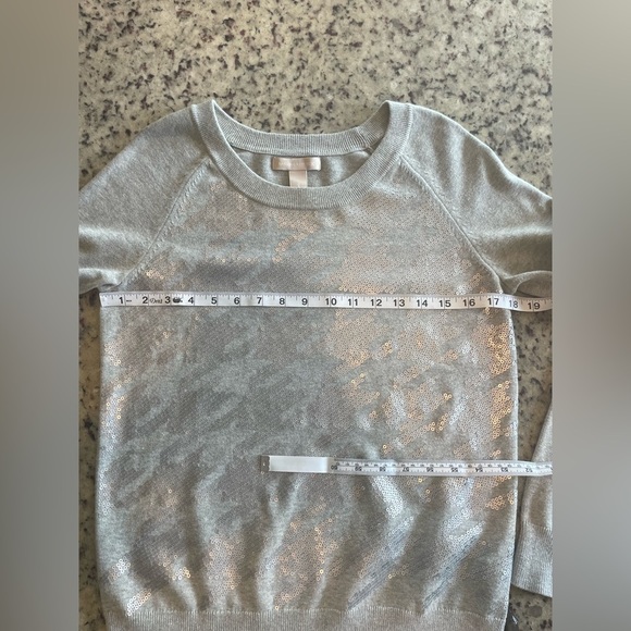 NWT retail $90 women’s banana republic 100% cotton hounds tooth sequin sweater - Picture 6 of 9